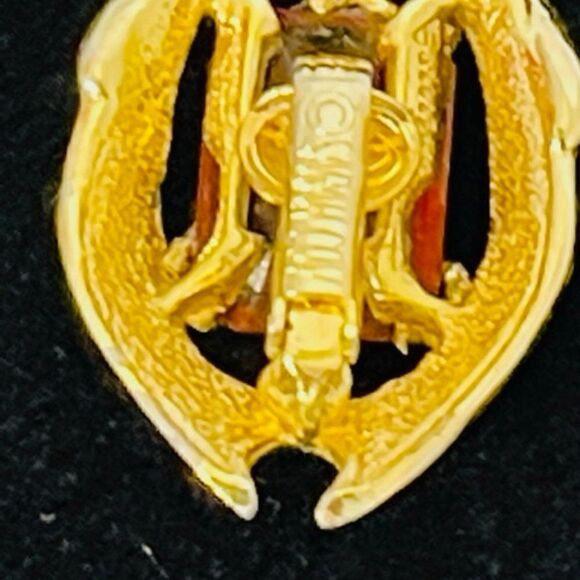 Vintage Sarah Coventry: (Signed) Stunning Amber Topaz Gold Clip on Earrings  1.2 - Picture 4 of 4